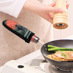 Red Moon Samurai Print Skillet Handle Cover