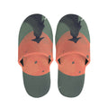 Red Moon Samurai Print Slippers