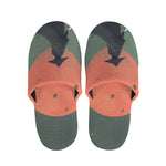 Red Moon Samurai Print Slippers