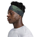 Red Moon Samurai Print Sports Headband