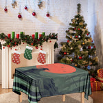 Red Moon Samurai Print Tablecloth