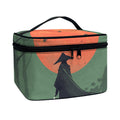 Red Moon Samurai Print Travel Makeup Bag