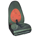 Red Moon Samurai Print Waterproof Car Seat Cover