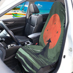 Red Moon Samurai Print Waterproof Car Seat Cover