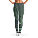 Red Moon Samurai Print Women's Leggings