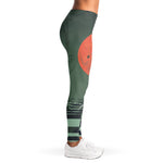 Red Moon Samurai Print Women's Leggings