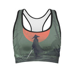 Red Moon Samurai Print Women's Sports Bra