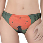 Red Moon Samurai Print Women's Thong