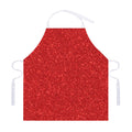 Red (NOT Real) Glitter Print Adjustable Apron