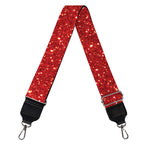 Red (NOT Real) Glitter Print Bag Strap