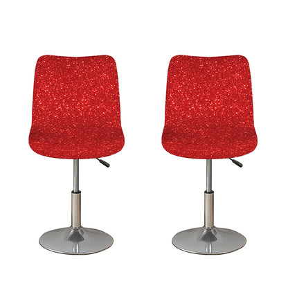 Red (NOT Real) Glitter Print Bar Stool Covers