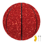 Red (NOT Real) Glitter Print Basketball