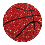 Red (NOT Real) Glitter Print Basketball