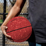 Red (NOT Real) Glitter Print Basketball