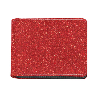 Red (NOT Real) Glitter Print Bifold Wallet
