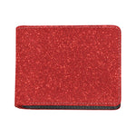 Red (NOT Real) Glitter Print Bifold Wallet