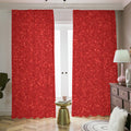 Red (NOT Real) Glitter Print Dimout Pencil Pleat Curtains