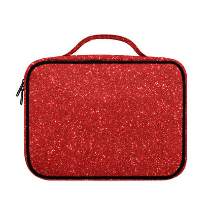 Red (NOT Real) Glitter Print Briefcase Bible Bag
