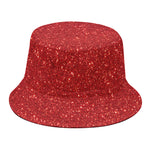 Red (NOT Real) Glitter Print Bucket Hat