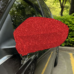 Red (NOT Real) Glitter Print Car Side Mirror Covers