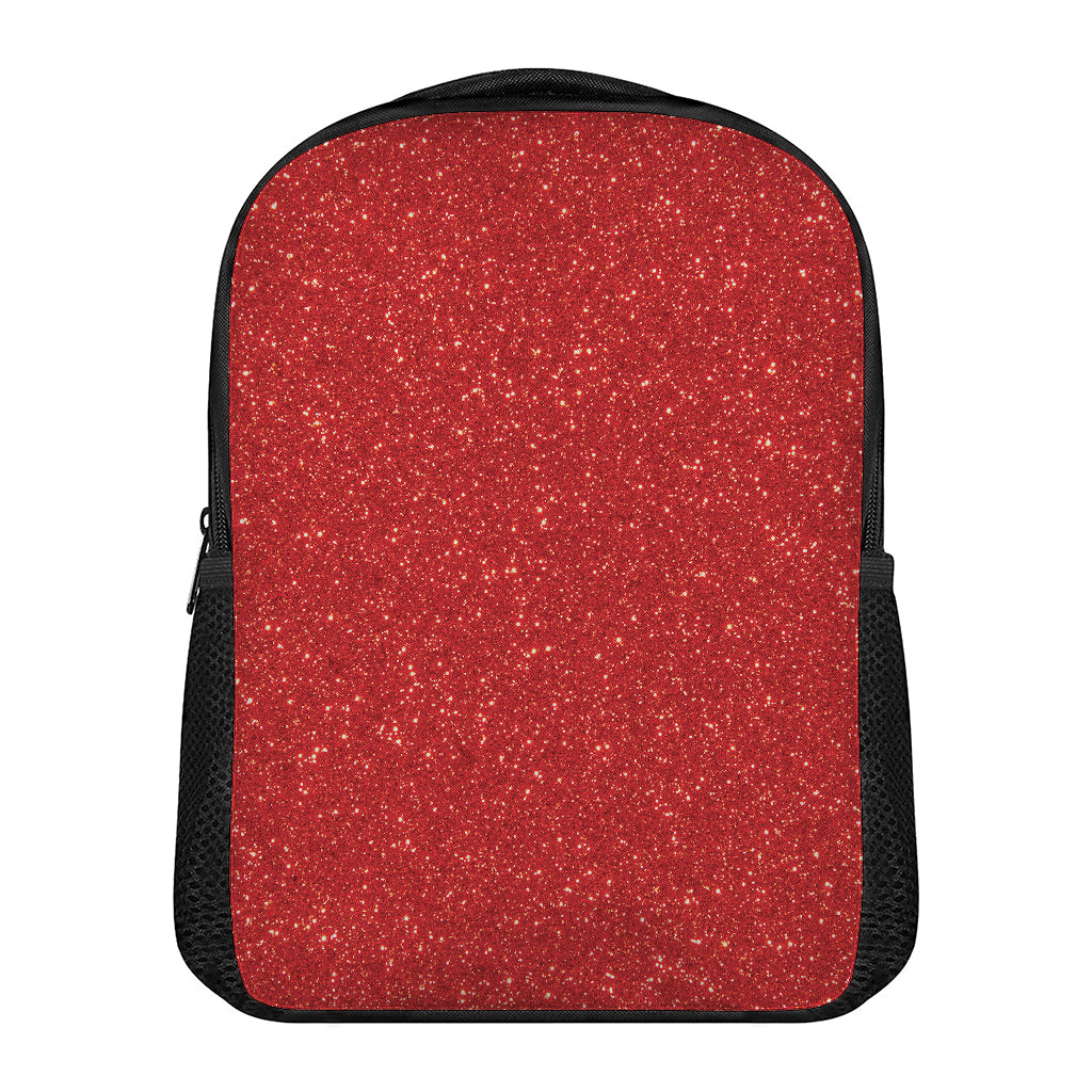 Red (NOT Real) Glitter Print Casual Backpack