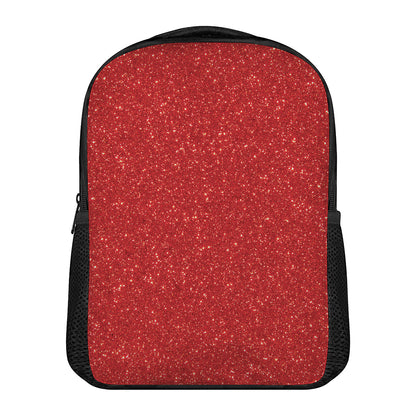 Red (NOT Real) Glitter Print Casual Backpack