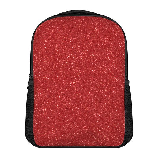 Red (NOT Real) Glitter Print Casual Backpack