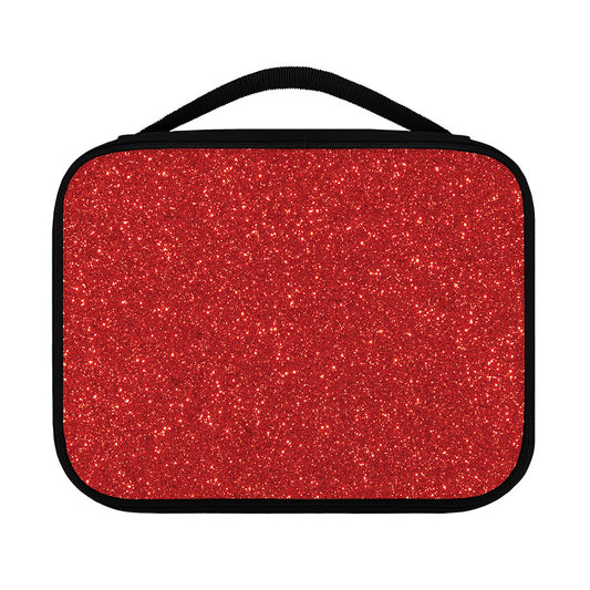 Red (NOT Real) Glitter Print Classic Bible Case