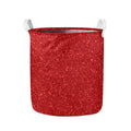 Red (NOT Real) Glitter Print Collapsible Laundry Basket