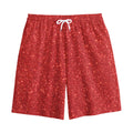 Red (NOT Real) Glitter Print Cotton Shorts