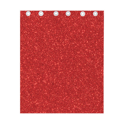 Red (NOT Real) Glitter Print Curtain