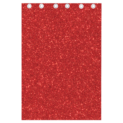 Red (NOT Real) Glitter Print Curtain