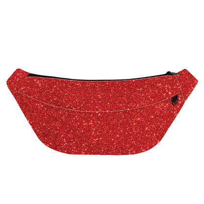 Red (NOT Real) Glitter Print Fanny Pack
