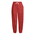 Red (NOT Real) Glitter Print Fleece Lined Knit Pants
