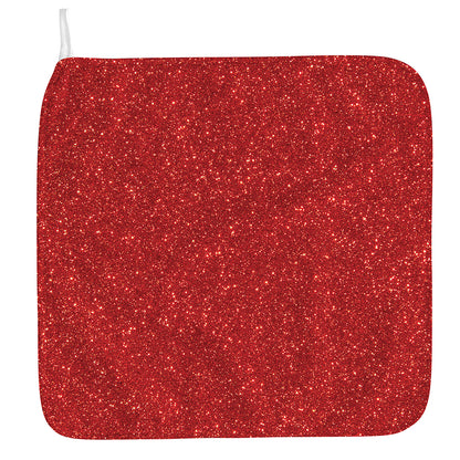 Red (NOT Real) Glitter Print Hand Towel