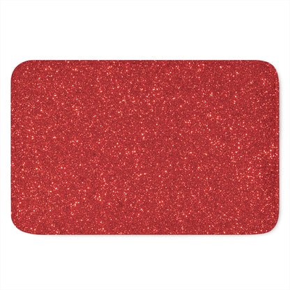 Red (NOT Real) Glitter Print Indoor Door Mat