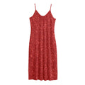 Red (NOT Real) Glitter Print Jersey Midi Cami Dress