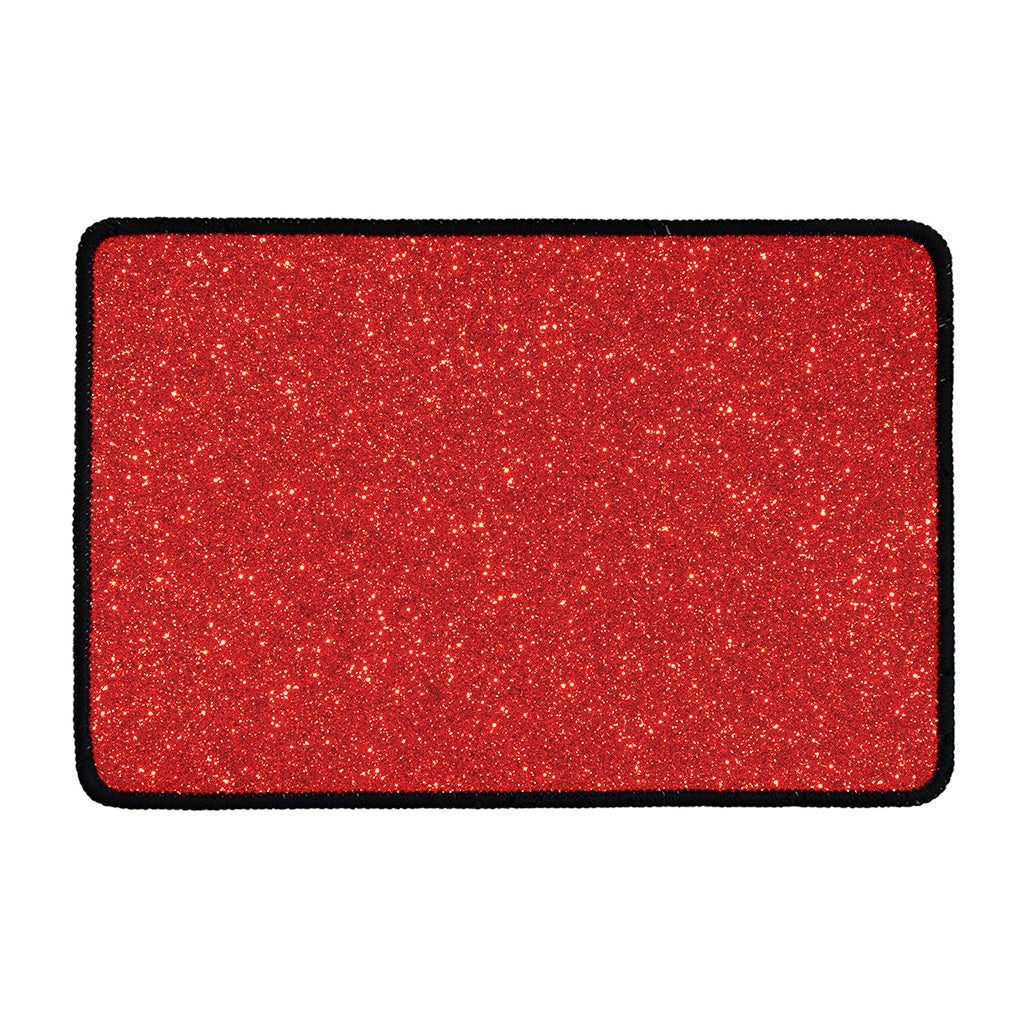 Red (NOT Real) Glitter Print Kitchen Mat