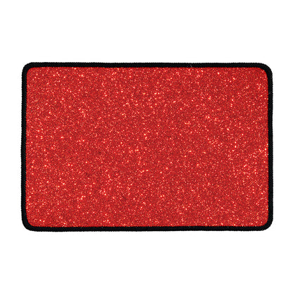 Red (NOT Real) Glitter Print Kitchen Mat