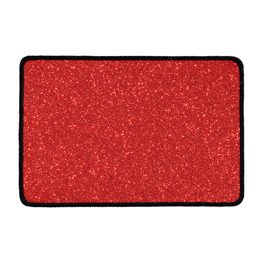 Red (NOT Real) Glitter Print Kitchen Mat