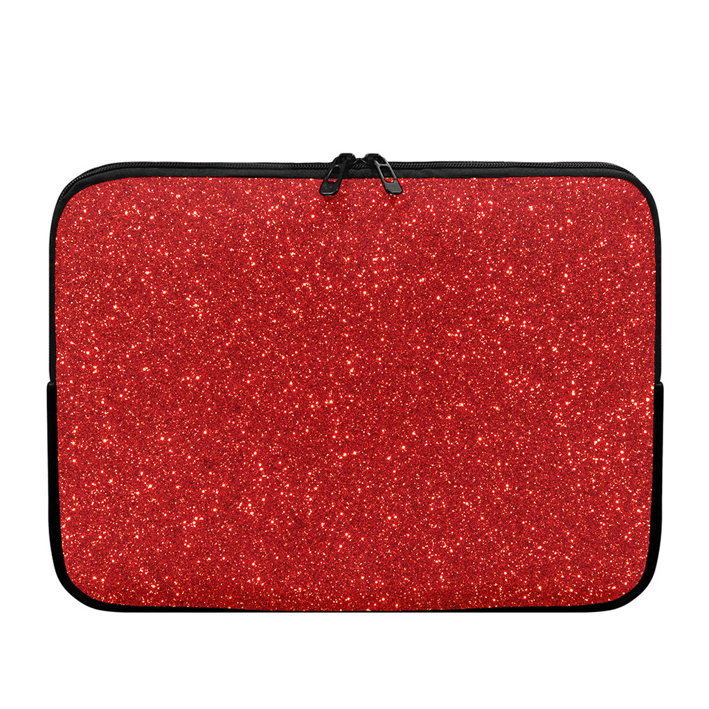 Red (NOT Real) Glitter Print Laptop Sleeve