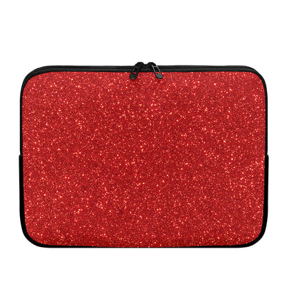 Red (NOT Real) Glitter Print Laptop Sleeve