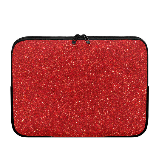 Red (NOT Real) Glitter Print Laptop Sleeve