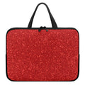 Red (NOT Real) Glitter Print Laptop Sleeve With Handle