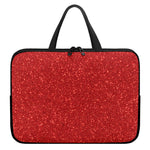 Red (NOT Real) Glitter Print Laptop Sleeve With Handle