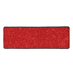 Red (NOT Real) Glitter Print Long Kitchen Mat
