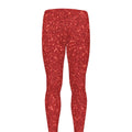 Red (NOT Real) Glitter Print Men's Leggings
