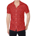Red (NOT Real) Glitter Print Men's Shirt