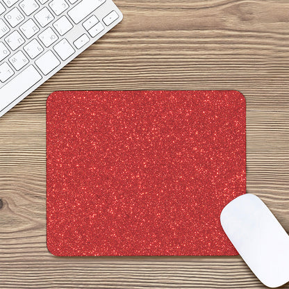 Red (NOT Real) Glitter Print Mouse Pad