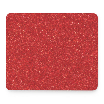 Red (NOT Real) Glitter Print Mouse Pad